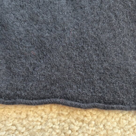 Thick BLACK Cashmere Oversized Scarf Brushed Felted - Picture 5 of 11